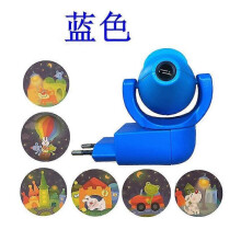 (Blue) Star Moon Animal Projector Led Projector 6 Images Sensor Eu Plug Night Light For Kids Baby Bedroom Decorationn
