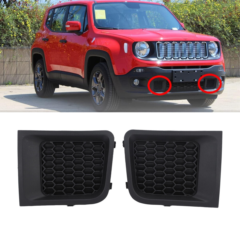 2Pcs Front Bumper Grille Cover For Jeep Renegade Lower Left & Right 6911351893057