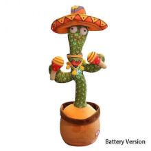 (Charging Version, Cactus B) Dancing Cactus Plush Toy, 120 Songs, Interactive Singing & Dancing Toy for Kids, Perfect Gift for Birthdays and Holidays