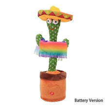 (Charging Version, Cactus C) Dancing Cactus Plush Toy, 120 Songs, Interactive Singing & Dancing Toy for Kids, Perfect Gift for Birthdays and Holidays