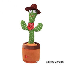 (Charging Version, Cactus D) Dancing Cactus Plush Toy, 120 Songs, Interactive Singing & Dancing Toy for Kids, Perfect Gift for Birthdays and Holidays