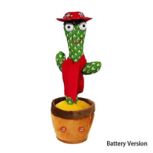 (Charging Version, Cactus F) Dancing Cactus Plush Toy, 120 Songs, Interactive Singing & Dancing Toy for Kids, Perfect Gift for Birthdays and Holidays