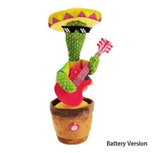 (Charging Version, Cactus Q) Dancing Cactus Plush Toy, 120 Songs, Interactive Singing & Dancing Toy for Kids, Perfect Gift for Birthdays and Holidays