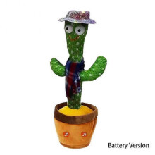 (Charging Version, Cactus G) Dancing Cactus Plush Toy, 120 Songs, Interactive Singing & Dancing Toy for Kids, Perfect Gift for Birthdays and Holidays