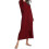 (S, Red) Women's Long Robe Hooded Bathrobe Zipper Up Duster Full Length Solid Zekai 4