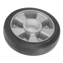 Durable 180mm Black Rubber Load Wheel with 6204 Bearing Capability