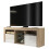Creative Furniture TV Unit 145cm- Oak & White Gloss Doors 3