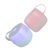 2Stk Baby Schnullerboxen -Percha (Lila + Rosa)