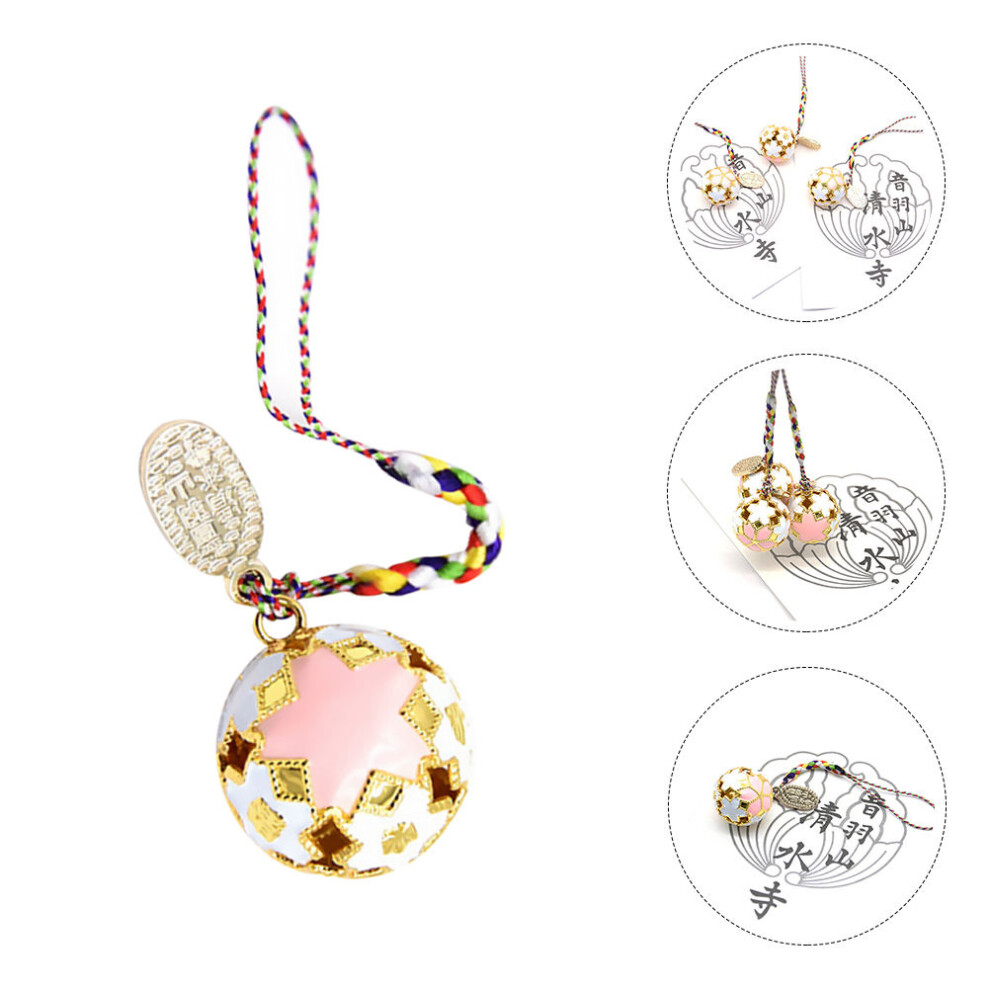 Copper Bell Phone Lanyard Durable Creative Hanging Pendant White 3352160663449