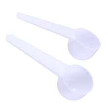 25Stk 10G Kunststoff Kaffeemesslöffel Runder Scoop Weiß