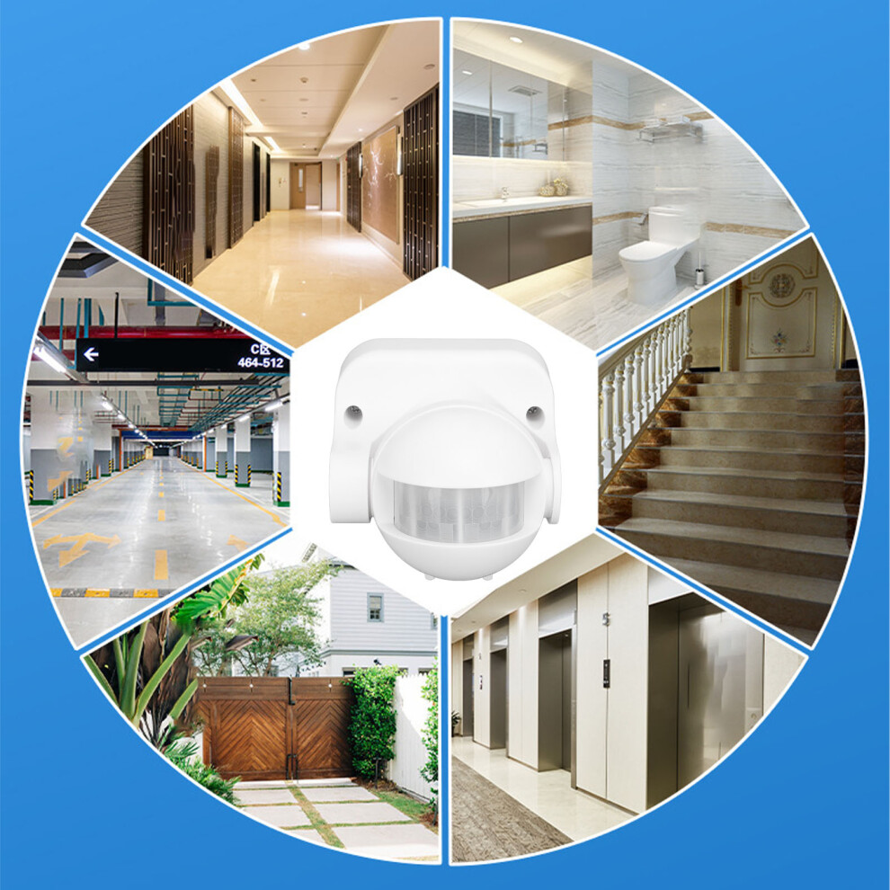 Wall Mounted Automatic Pir Motion Sensor Outdoor Light Switch Dusk To Dawn 4691351897881