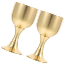 2Stück Messing Kupferbecher Vintage Wein Opferbecher Buddhistentum