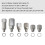 6-tlg. LS Master Adapter-Set 1/8 3/8 1/2 NPT Silber 1