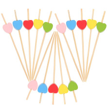 100 Unidades Brochetas Forma Corazón Para Postres Y Bodas