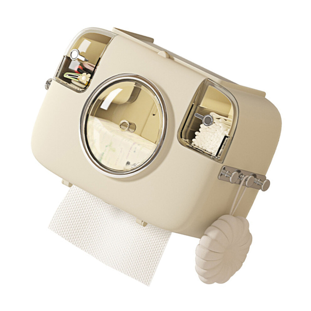 Waterproof Plastic Wall-Mounted Tissue Box Holder, 33x14.5x21cm-image-OPC-PKWTXDG-NEW