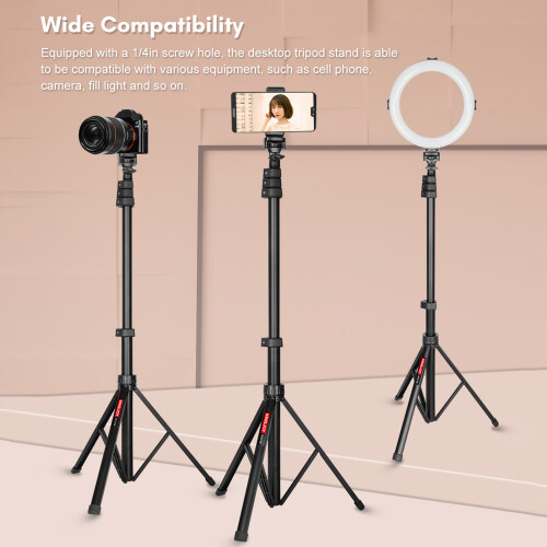 MC1192 Mini Tripod Stand 17.6lbs Load 5-Level Height Ball Head