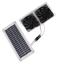 50W Solar Panel Fan Kit for Greenhouse & Coop – Dual Exhaust Fans