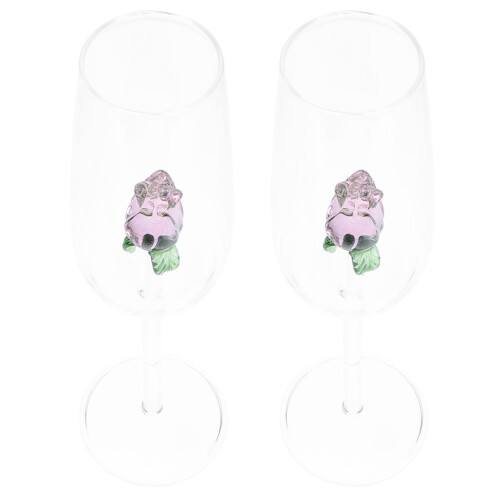 2Stk Elegant Weinglas Tragbar Cocktailglas