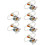6Pcs Silver Alloy Bunny Napkin Rings Easter Table Setting Accessories 8