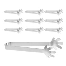 10 Pezzi Mini Pinze In Acciaio Per Ghiaccio Tè