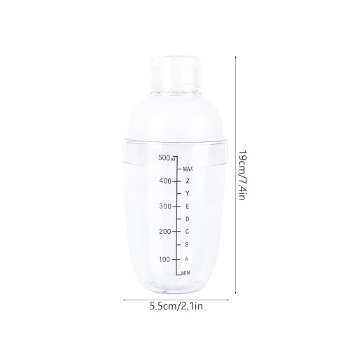 530Ml Pc Harz Transparenter Mischbecher Milchtee Flasche 1