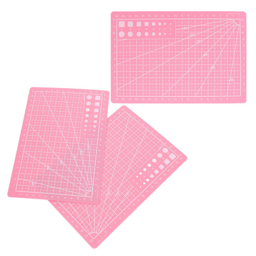 3Pcs Plastic Cutting Board For Crafts Sewing Fabric A5 Double-Sided
