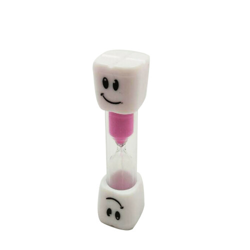 Kids Toothbrush Timer 3 Min Smiling Sand Timer For Children Pink