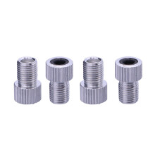 4 Pcs Aluminum Alloy To Bike Pump Adapter Tools Silver