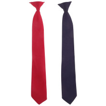 2Pcs Men’s Clip on Neck Ties Polyester Pre Tied Ties Assorted Colors