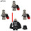 Vader Darth 4pcs 3 Storm Troopers Star Wars Mini Figure Building Block Decor Toy 9