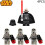Vader Darth 4pcs 3 Storm Troopers Star Wars Mini Figure Building Block Decor Toy 2