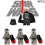 Vader Darth 4pcs 3 Storm Troopers Star Wars Mini Figure Building Block Decor Toy 4