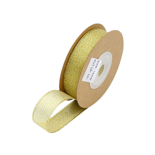 5 Diy Glitzerband Geripptes Polyester Geschenkband Gold 1