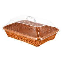 Rattankorb: Handgefertigter Mit Deckel Für Picknick