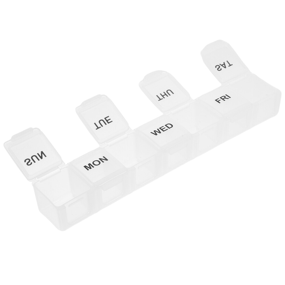 Solustre 3Pcs Travel Pill Organizer Weekly Multi Grids Convenient Holder