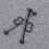 2 Paar Industrielle Barbell Ohrstecker Herzform 5