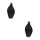 2Pcs Home Ceramic Vase Black Craft Flower Decoration Container 7