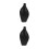 2Pcs Home Ceramic Vase Black Craft Flower Decoration Container 6