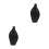 2Pcs Home Ceramic Vase Black Craft Flower Decoration Container 4