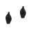 2Pcs Home Ceramic Vase Black Craft Flower Decoration Container 9
