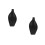 2Pcs Home Ceramic Vase Black Craft Flower Decoration Container 8