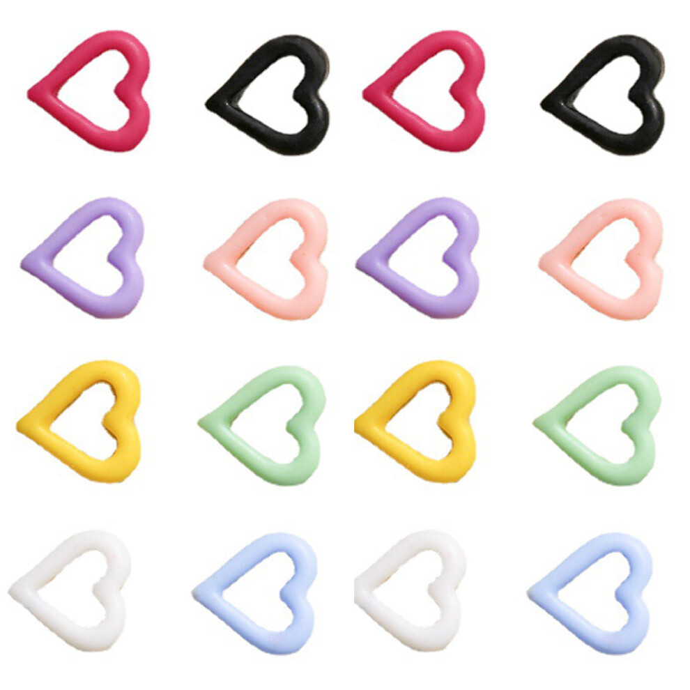 Solustre 200 Pcs Nail Art Flat Back Charm Cabochons