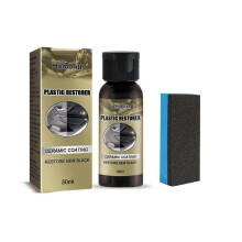 Car Plastic Restorer-Ceramic Coating Trim Restores Faded Sun-Damaged And Oxidized Possessions Plastic Rubber VinylMetal Painted Surfaces-Easy To Apply