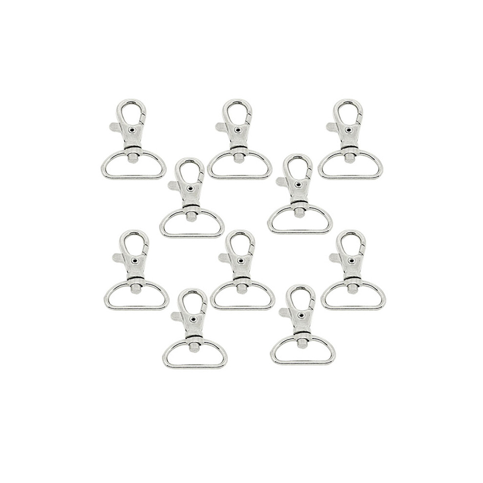 30Pcs 360 Degrees Swivel Trigger Snap Hooks Silver 3352287657772