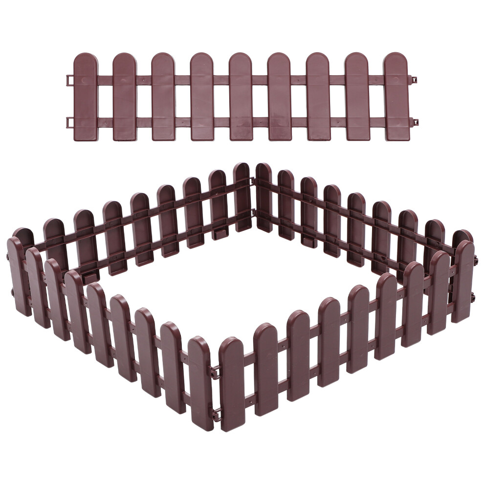 5Pcs Plastic Garden Fence Coffee Diy Decorative Yard Partition Edging 3352287651244
