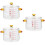 3Pcs Small Glass Stew Pot With Lid Double Handle Cookware 9
