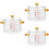3Pcs Small Glass Stew Pot With Lid Double Handle Cookware 8