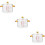 3Pcs Small Glass Stew Pot With Lid Double Handle Cookware 11