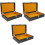 3Pcs Cigar Case Flip Cover Storage Box Crocodile Pattern 3