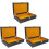 3Pcs Cigar Case Flip Cover Storage Box Crocodile Pattern 2